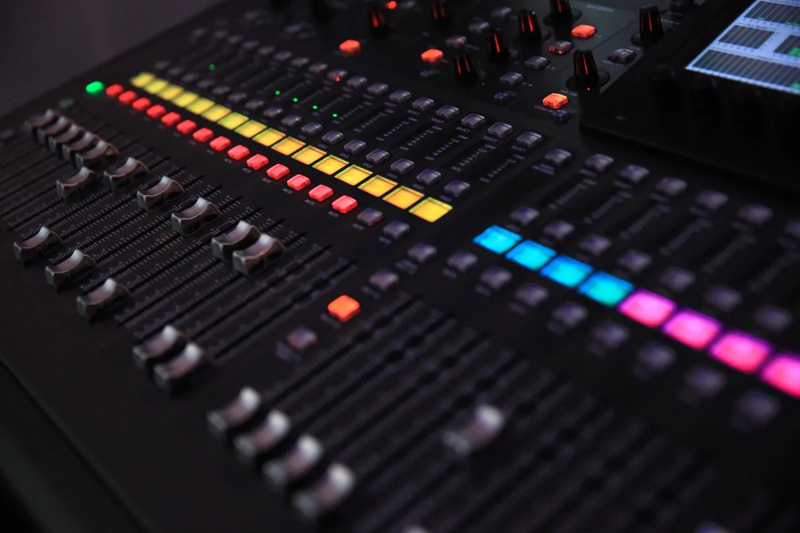 Behringer X32 digital mixing board for live bands