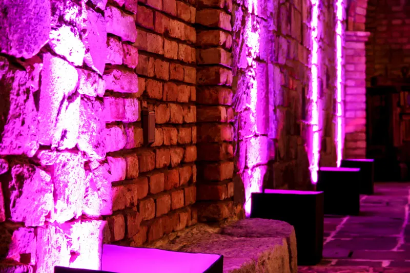 Uplighting at Castello di Amorosa