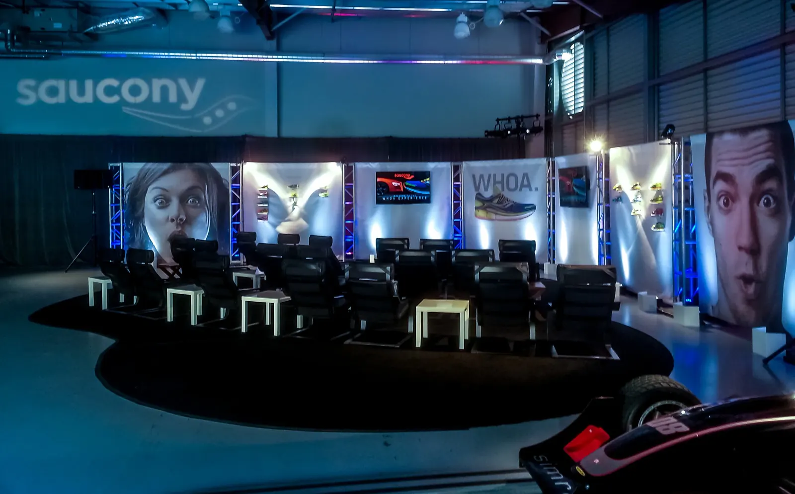 Set design for Saucony at Sonoma Raceway