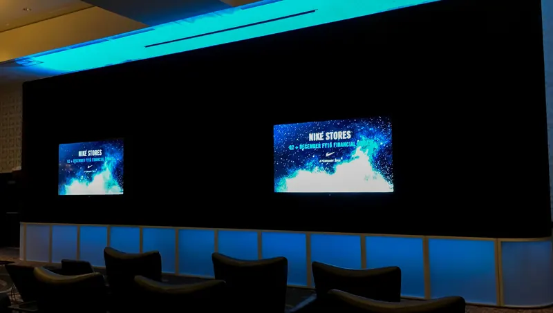 Scenic set elements for a Nike event